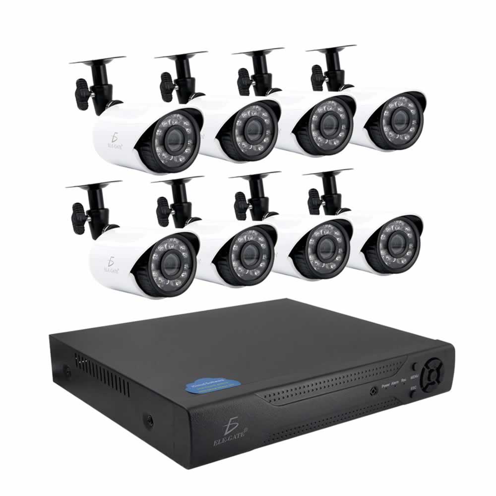 Kit de Camaras de Seguridad Vigilancia Interior Exterior HD-TVI 1080P 4K HD  CCTV