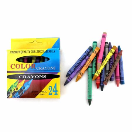 Caja de crayolas de colores con 24 piezas