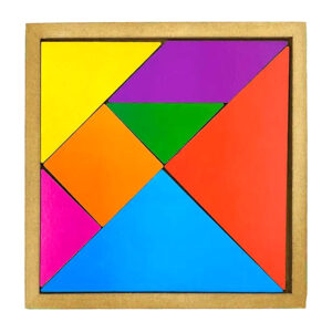Rompecabezas didáctico pequeño de figuras 14x14cm / tangram / zj-0163 / ty361407