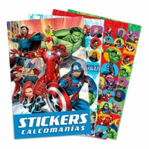 Block de stickers calcomanías con diseño de avengers 152-682