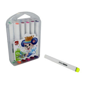 Paquete 12 plumones de colores lavables para niños