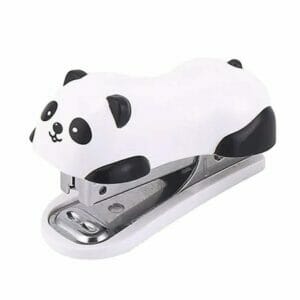 Engrapadoras con diseño de panda y caja con 400 grapas