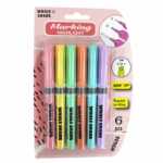 Set de 6 marcadores triple punta color fluorescentes