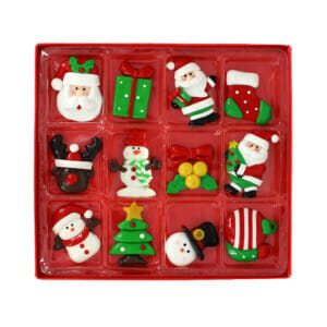 Set de 12 imanes / figuras decorativas navideñas