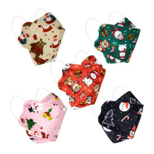 cubrebocas kn95 diseño navideño