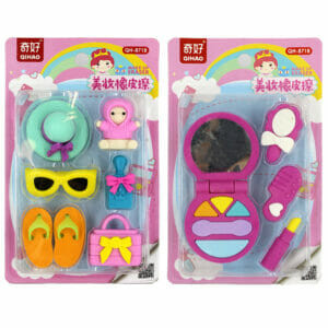 Set de borradores de figuritas con diseño de accesorios de chicas