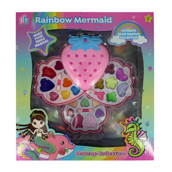 Estuche de maquillaje en forma de fresa / rainbow mermaid