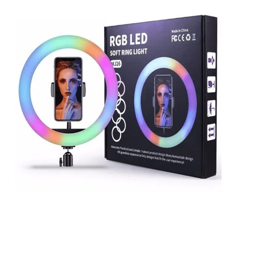 Aro de Luz Kit con Soporte para Celular (26cm) USB - Importaciones
