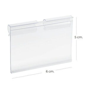 1pza Porta precios plano transparente con.89