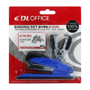 Mini kit de oficina con grapadora, grapas y quitagrapas