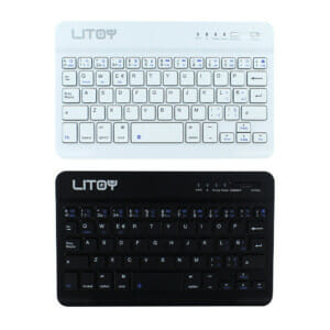 Mini teclado portátil bluetooth color blanco y negro / litoy