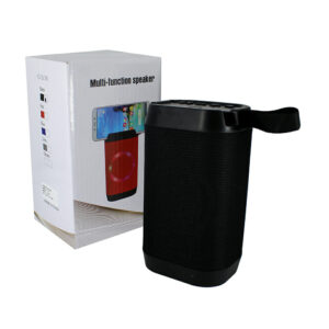 Mini bocina de auxiliar con luz led y porta celular y-12