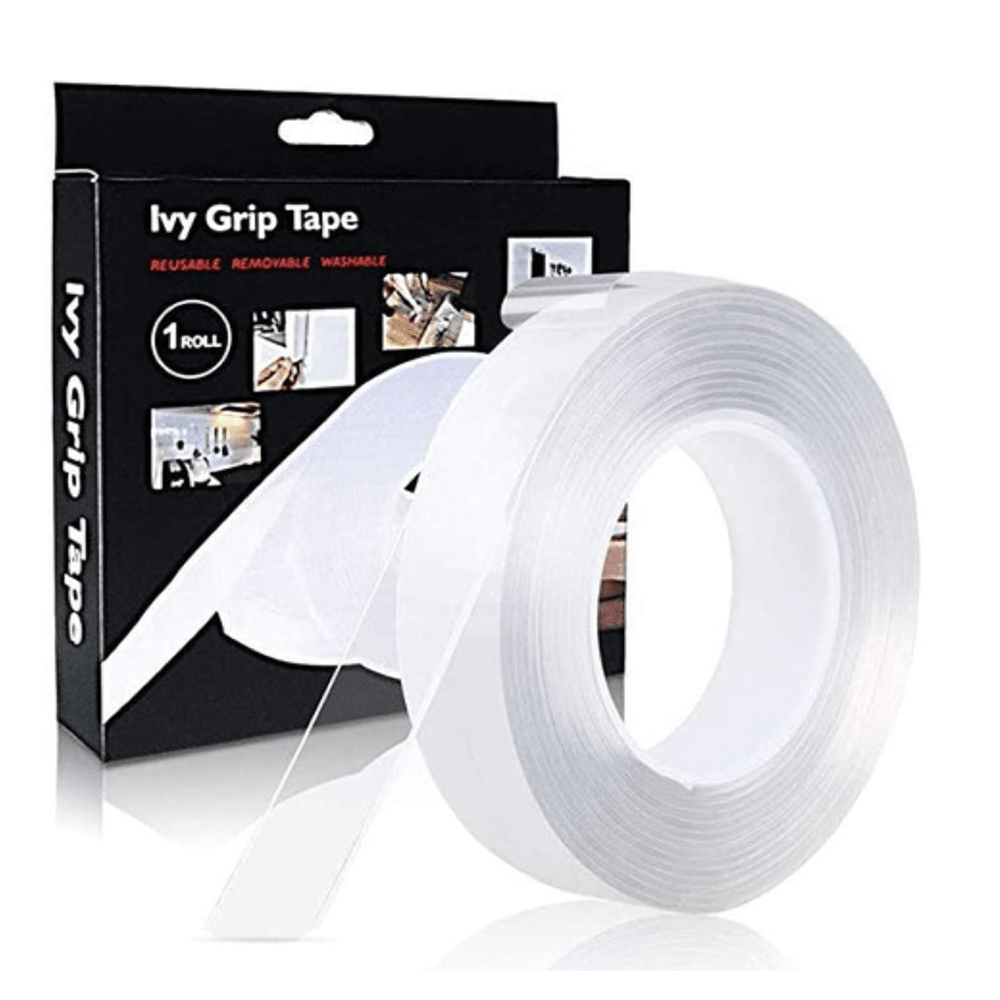 Rollo de cinta en gel transparente doble cara para superficies reutilizable  con largo de 3m y ancho de 30mm / ivy grip tape / gh4594 / zp-0932 – Joinet