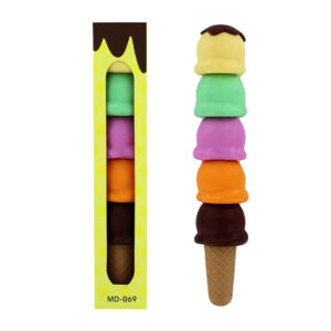 Marcatextos en forma de helado de colores fluorescentes