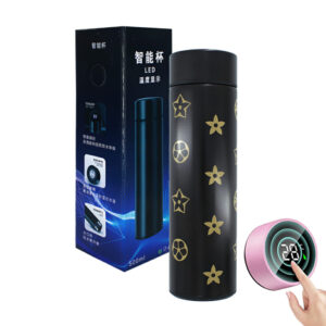 Termo metálico de acero inoxidable con infusor y pantalla digital 500ml, variedad de diseños gh7001