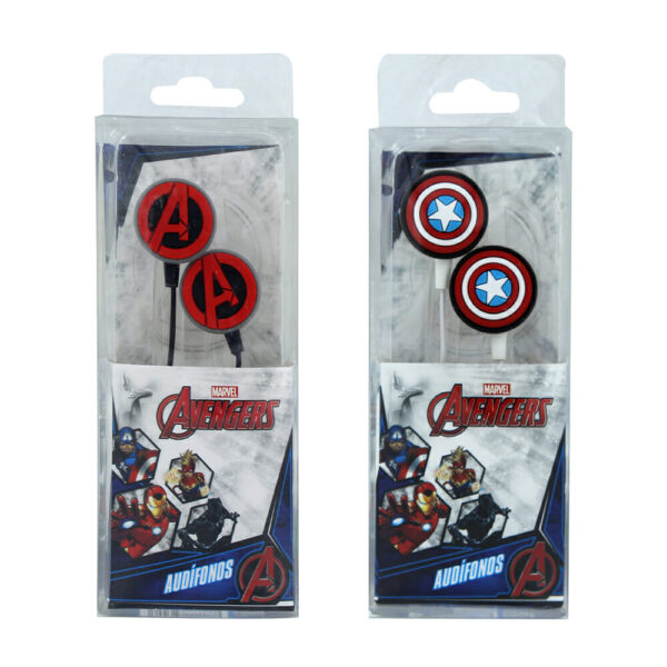 Audífonos alámbricos con diseño de avengers 3.5mm / 1.2m h-ab41