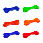 Juguete para perro en forma de hueso chillón, de plástico, con frase grabada, variedad de colores / pet bones / jr1196 / lf-cw9783