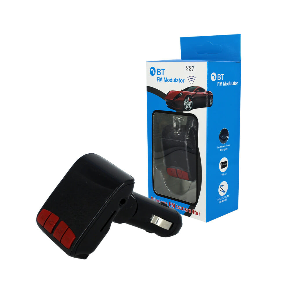  Comsoon - Transmisor FM Bluetooth para auto, adaptador Bluetooth  para auto, para música MP3, transmisión FM o llamadas con manos libres, con  dos puertos USB (5V/2.4A y 1A), pantalla LED, compatible