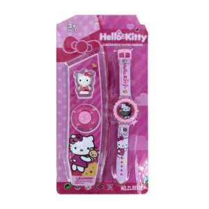 Reloj digital con lego para niña con accesorios de hello kitty