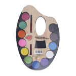 Paleta de acuarela de colores para niños con 12 pigmentos