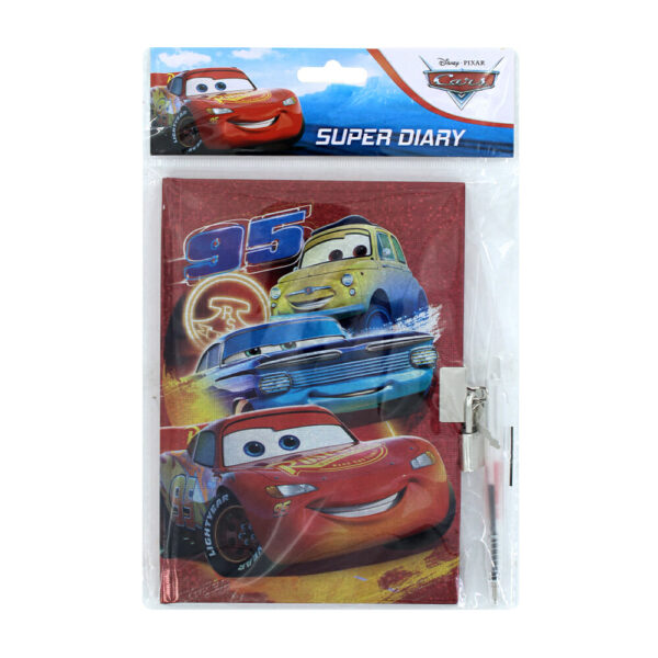 Diario de Disney Cars con candado y pluma