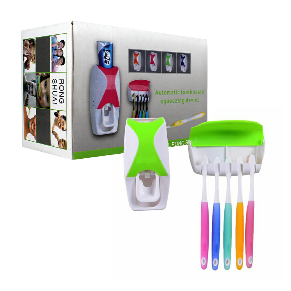 Guarda cepillos, dispensador de pasta de dientes. – Gadgets VS