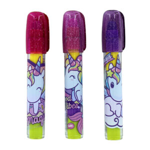 Borrador tipo lápiz con puntas intercambiables, con diseño de unicornio arcoíris kawaii