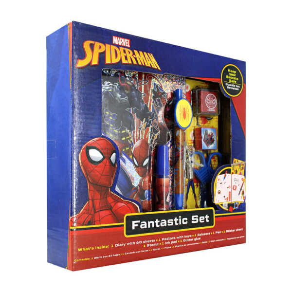Set fantástico con diario holográfico diseño spider-man y accesorios, variedad de diseños / sfa56sp / sfa64sp