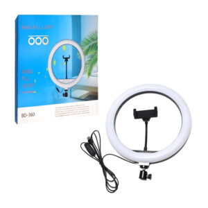 Aro de 14 pulgadas con 3 modos de luz intercambiables y soporte para teléfono / st-10-5v / bd-360 / bgd-1505