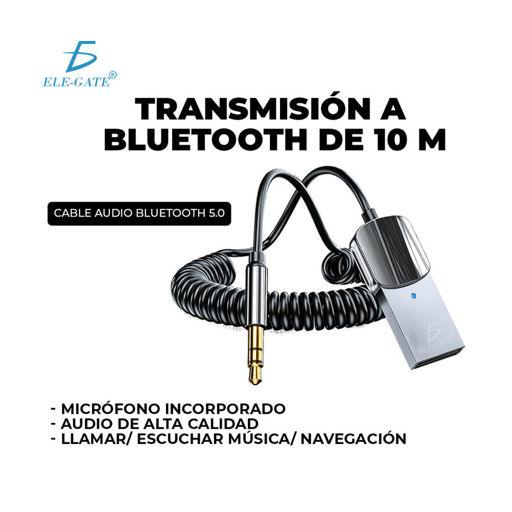 Receptor Bluetooth Usb Transmisor Musica Auto Coche - ELE-GATE