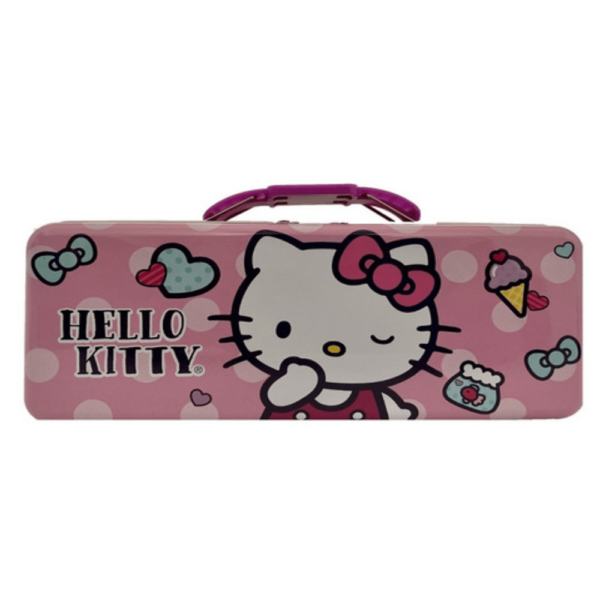 Caja lapicera Hello Kitty infantil de metal