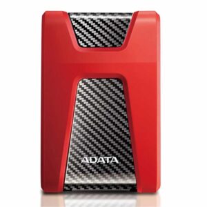 Unidad de disco duro externo 2.5 hdd adata color rojo negro versión hd650 durable uso rudo con puerto usb 3.1 y capacidad de 1tb