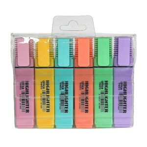 Juego de marcatextos fluorescentes de 6 colores