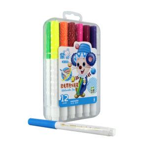 Estuche de plumones lavables de 12 colores de agua para niños