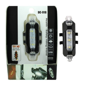 Luz led recargable impermeable para bicicleta cd--918 / dc-918