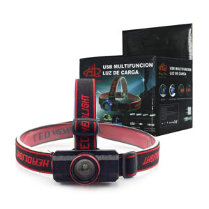 Lámpara portátil ajustable tipo minero + cable de carga hl-lam403