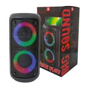 Bocina bluetooth 3x2 con luz led rgb / kts-1296