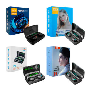 Audífonos inalámbricos tipo chícharo con iluminación led, almohadillas de silicona, estuche de carga e indicador de batería / f9-5 / 301813 / tr-6018 / ear-f9 / f9 / yisen
