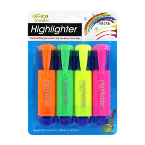 Juego de marcatexto fluorescente 4 colores