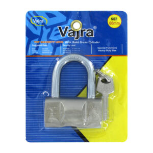Candado con diseño de cilindro con juego de 3 llaves 60mm / vajra tl39790