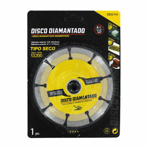 Disco sierra diamantado para concreto y piedra /ddu115