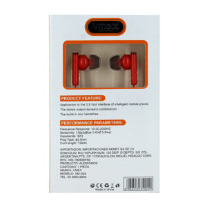 Audífonos alámbricos vmex con micrófono XM-004
