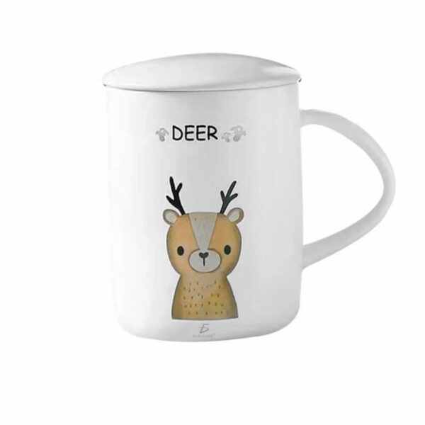 Taza de cerámica con diseño de animales