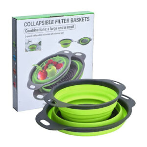 Juego de cestas plegables, colador de cocina portátil 10628