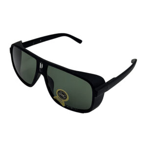 Lentes de sol estilo aviador en color negro mate con protección lateral