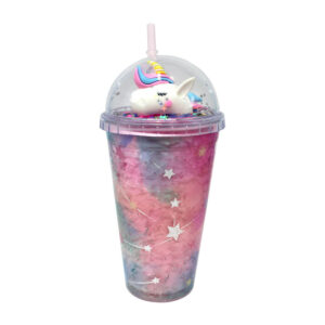 vaso de acrílico unicornio