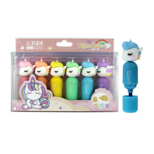 Set de marcadores con forma de unicornio