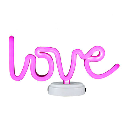 Lámpara decorativa con forma de love
