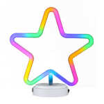 Lámpara decorativa con forma de estrella multicolor