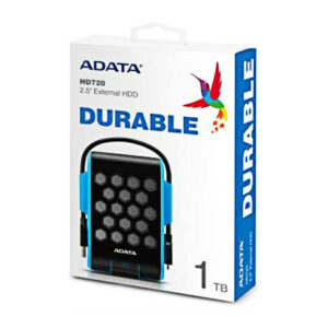 Unidad de disco duro externo 2.5 hdd adata color azul negro versión hd720 durable uso rudo con puerto usb 3.1 y capacidad de 1tb / hd720-cbl